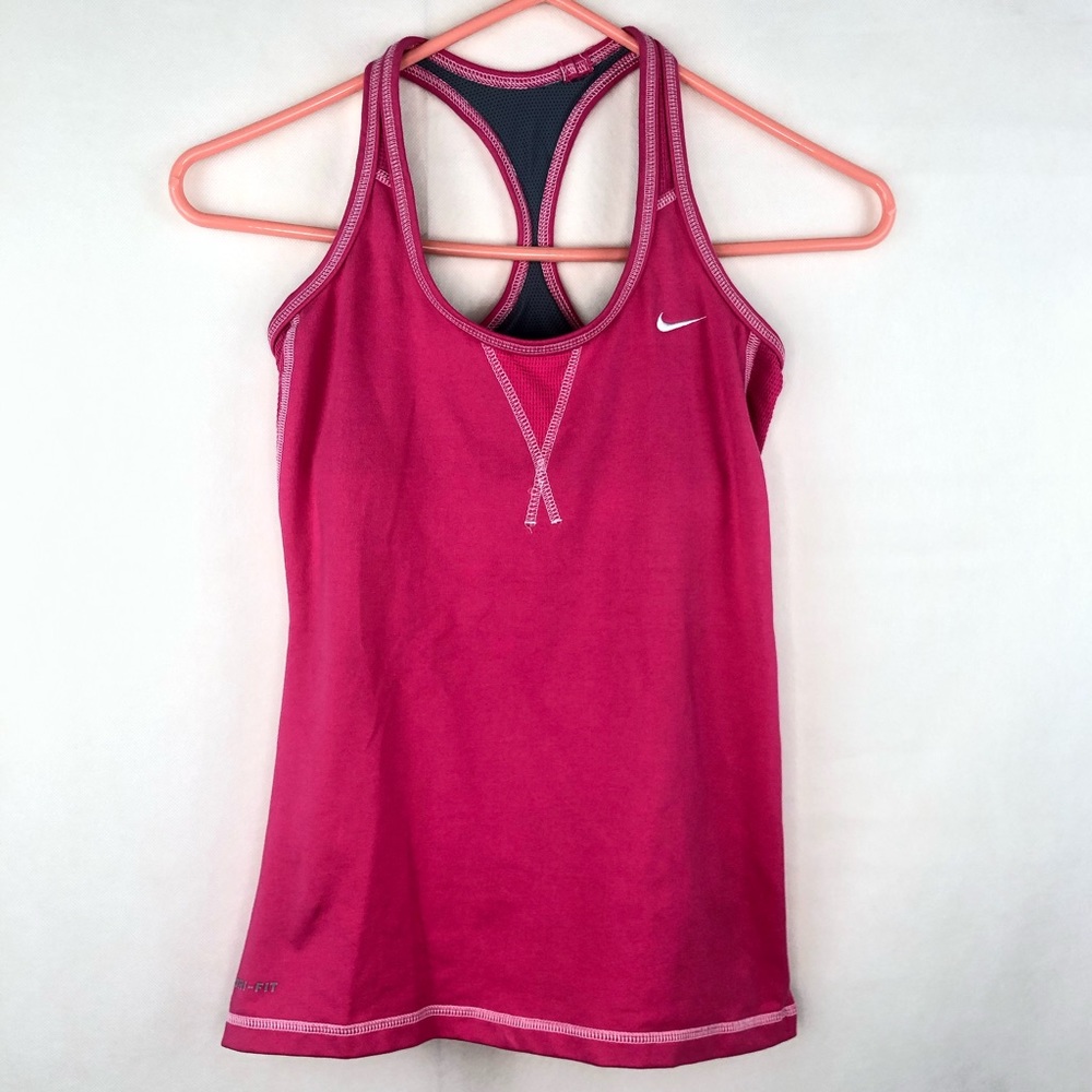 Nike pink gym workout tank top size xs